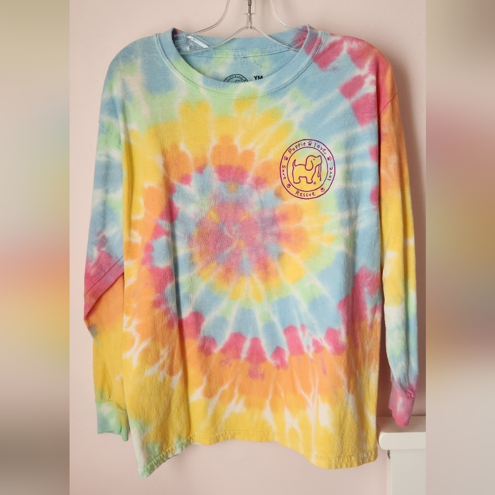 Colorful Tie-Dye Puppy Love Rescue T-Shirt